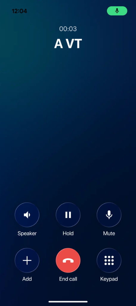 Dialer Screen