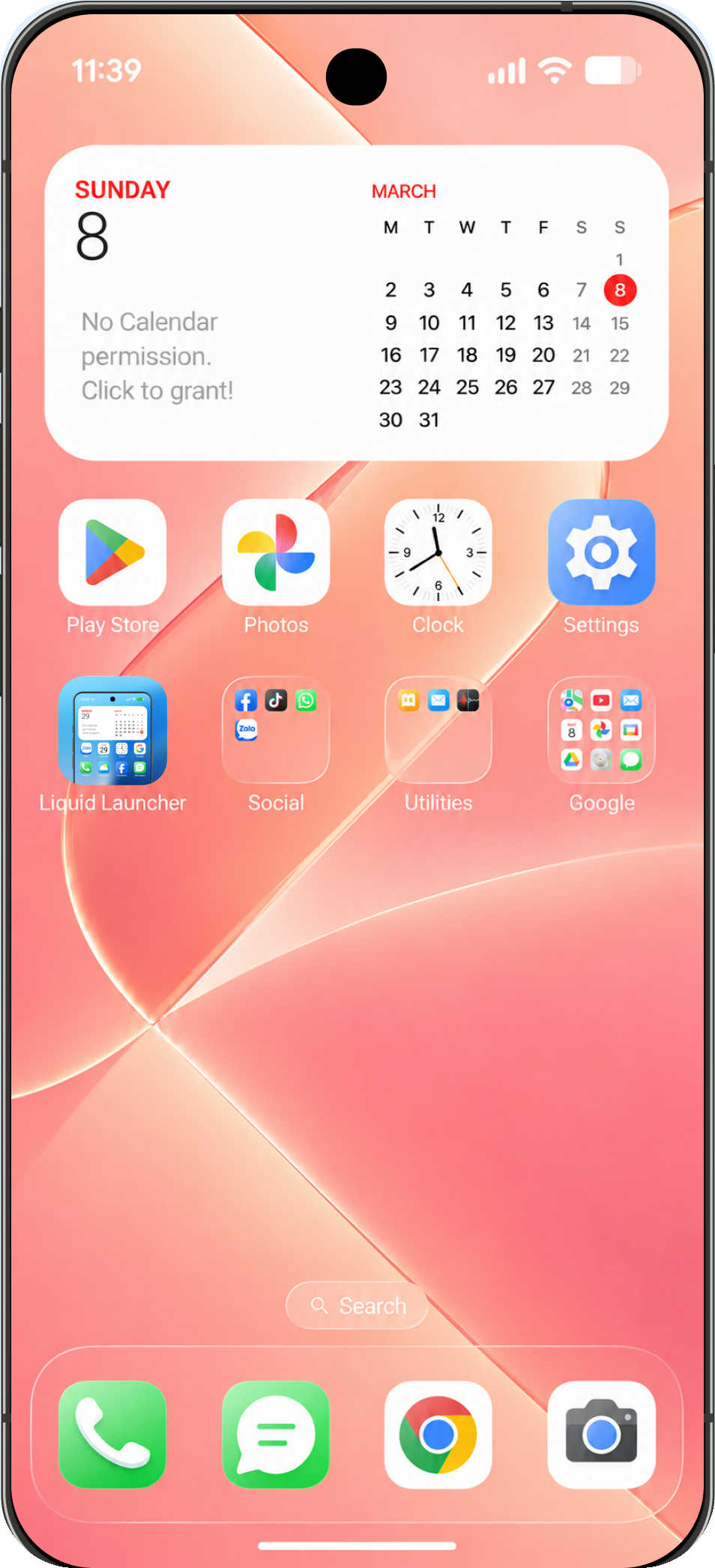 Launcher OS 27 home screen